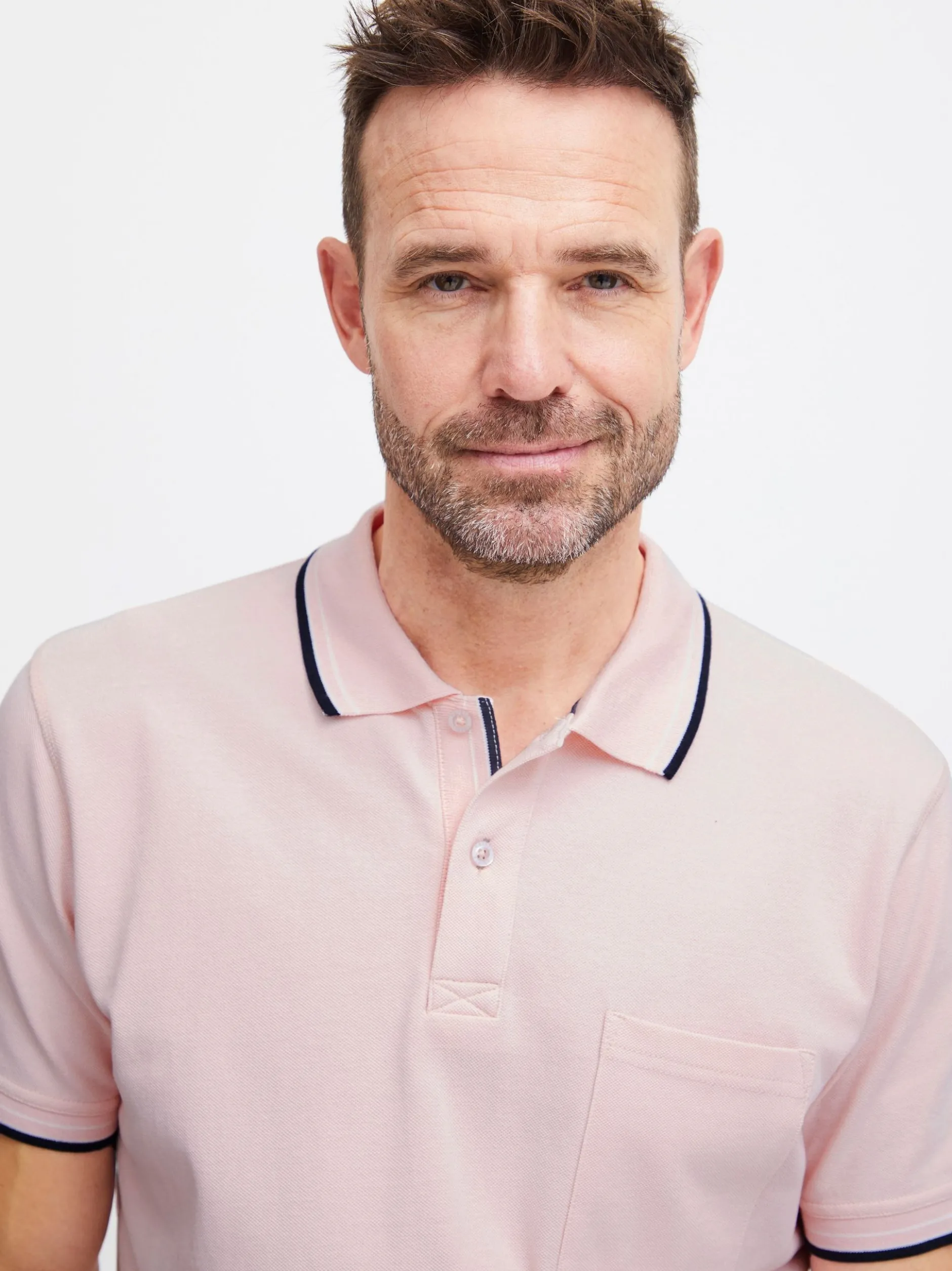 FQ1924 Herren Poloshirt - FQPeter in rosa