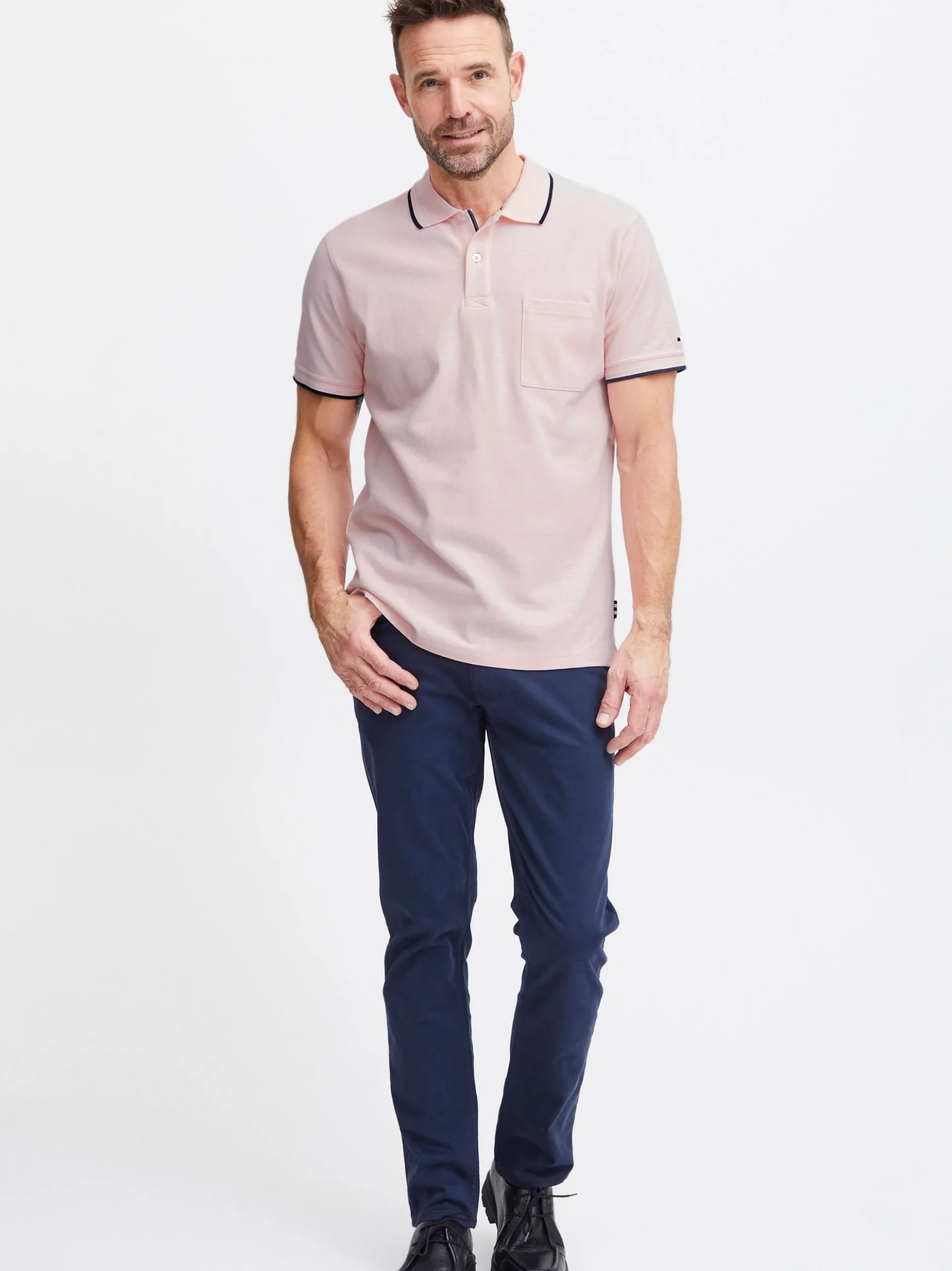 FQ1924 Herren Poloshirt - FQPeter in rosa