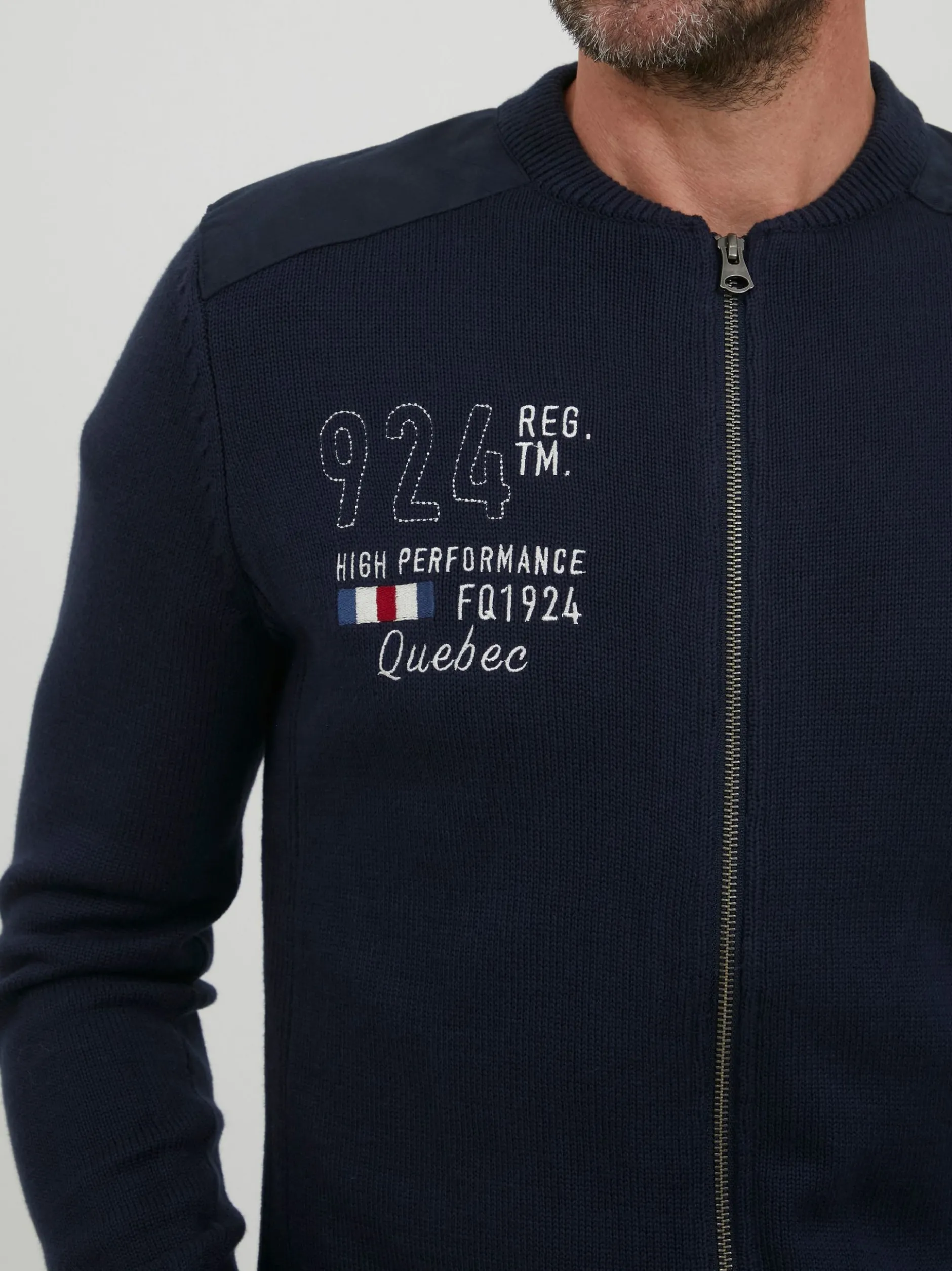 FQ1924 Herren Strickjacke - FQErland in marine