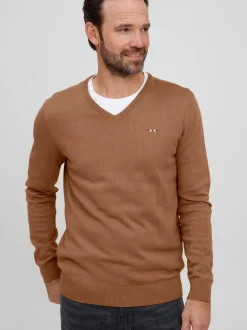 FQ1924 Herren Strickpullover - FQFynjard in braun