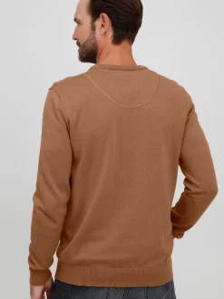 FQ1924 Herren Strickpullover - FQFynjard in braun