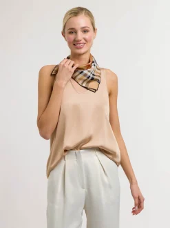 Fraas Damen Seidentuch in camel mehrfarbig