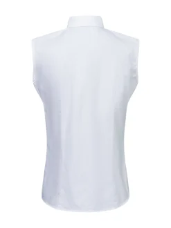 Franco Callegari Damen Bluse in weiß - Ärmel: ohne Arm