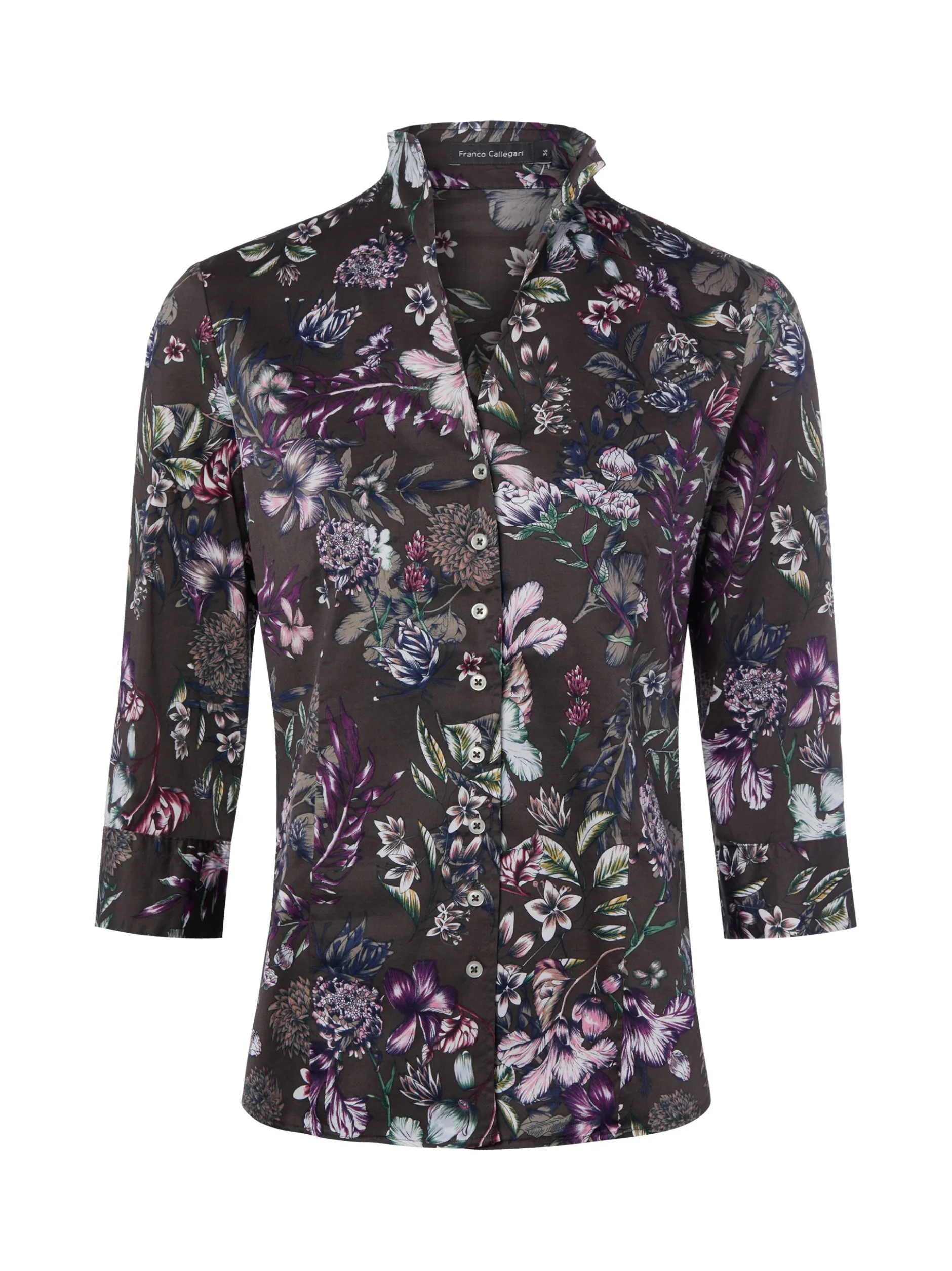Franco Callegari Damen Bluse in schoko mehrfarbig