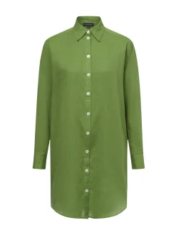 Franco Callegari Damen Bluse mit Leinenanteil - Gudrun in erbse