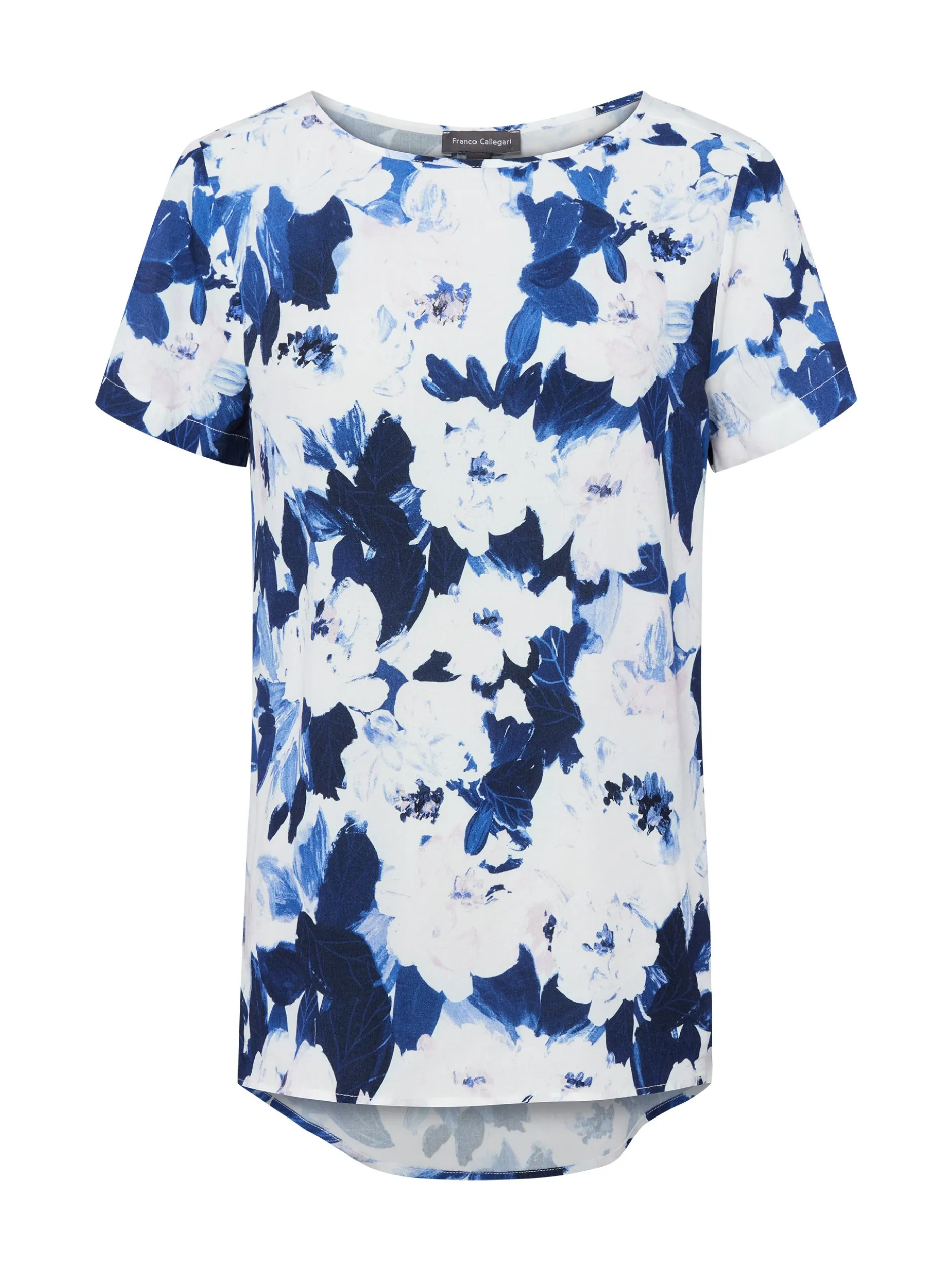 Franco Callegari Damen Blusenshirt - Carry in weiß marine