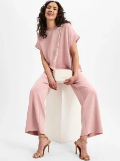 Franco Callegari Damen Jerseyhose in rosa - Länge: lang