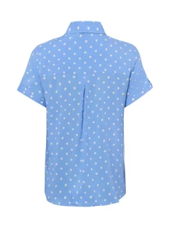 Franco Callegari Damen Kurzarmbluse - Debby in blau weiß