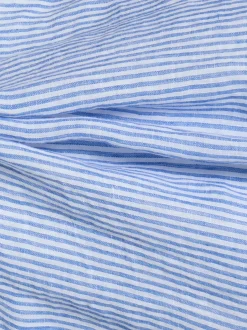 Franco Callegari Damen Leinenbluse in blau weiß