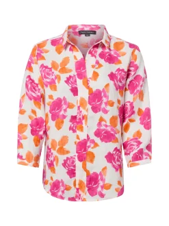 Franco Callegari Damen Leinenbluse in pink orange