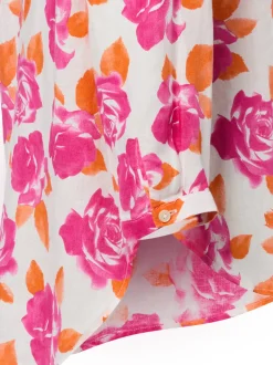 Franco Callegari Damen Leinenbluse in pink orange