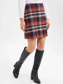 Franco Callegari Damen Minirock mit Wolle in terra mehrfarbig