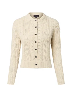 Franco Callegari Damen Strickjacke mit Merino-Anteil in ecru