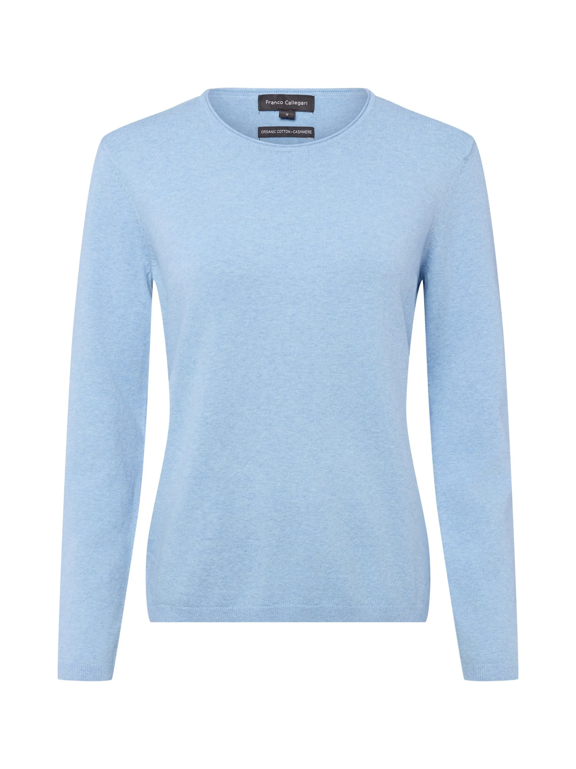 Franco Callegari Damen Strickpullover mit Cashmere-Anteil in hellblau