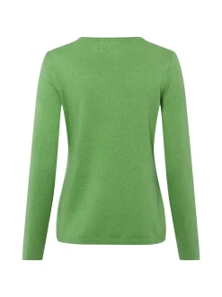 Franco Callegari Damen Strickpullover mit Cashmere-Anteil in erbse