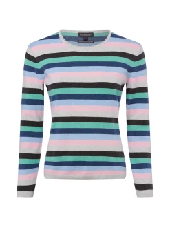 Franco Callegari Damen Strickpullover mit Cashmereanteil in türkis mehrfarbig