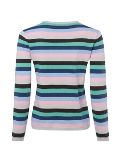 Franco Callegari Damen Strickpullover mit Cashmereanteil in türkis mehrfarbig