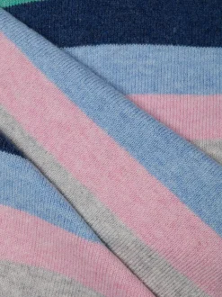 Franco Callegari Damen Strickpullover mit Cashmereanteil in türkis mehrfarbig