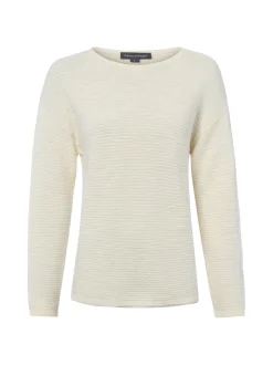 Franco Callegari Damen Strickpullover mit Leinen in ecru