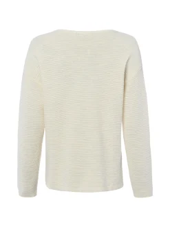 Franco Callegari Damen Strickpullover mit Leinen in ecru
