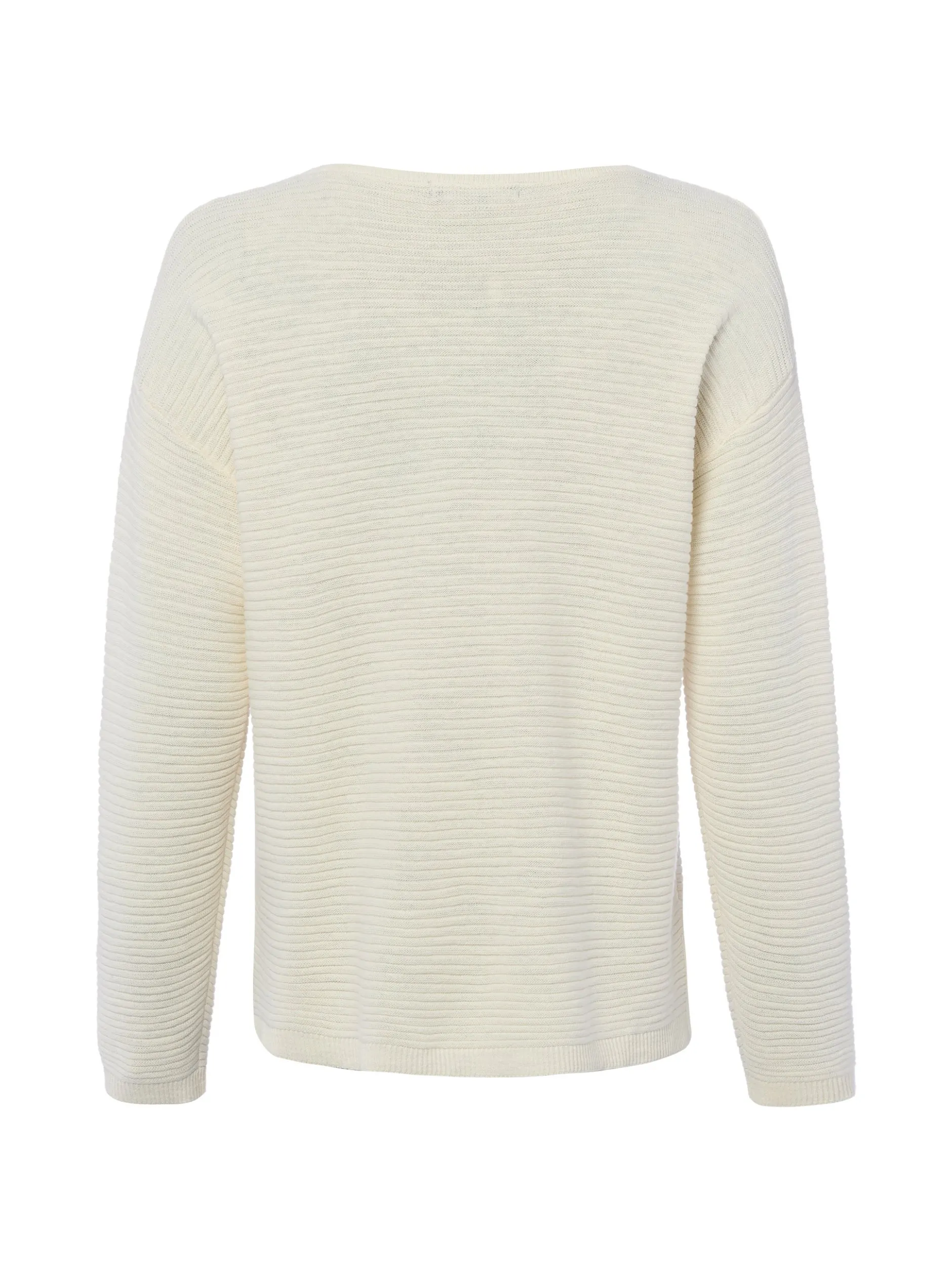 Franco Callegari Damen Strickpullover mit Leinen in ecru