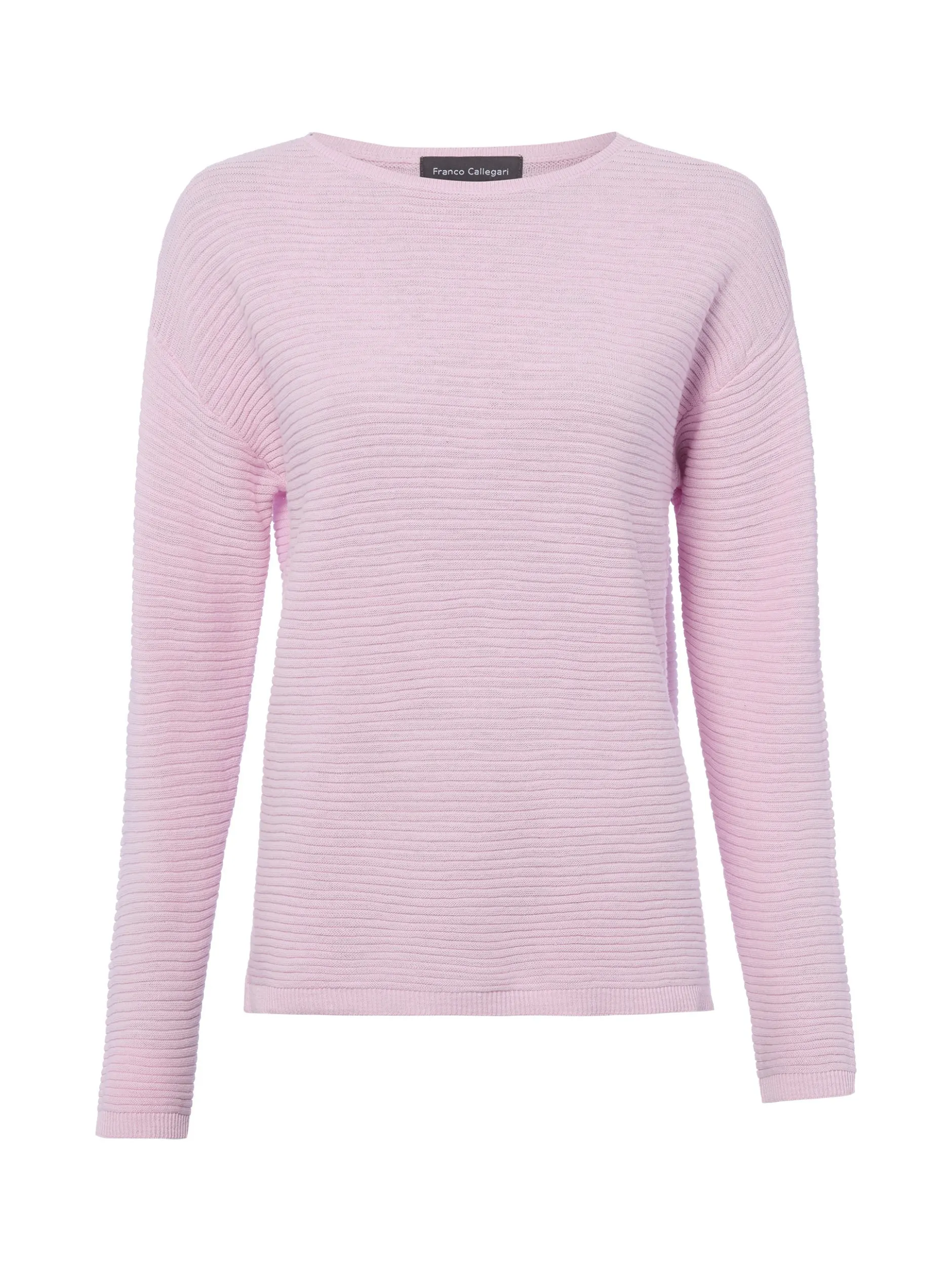 Franco Callegari Damen Strickpullover mit Leinen in rosa
