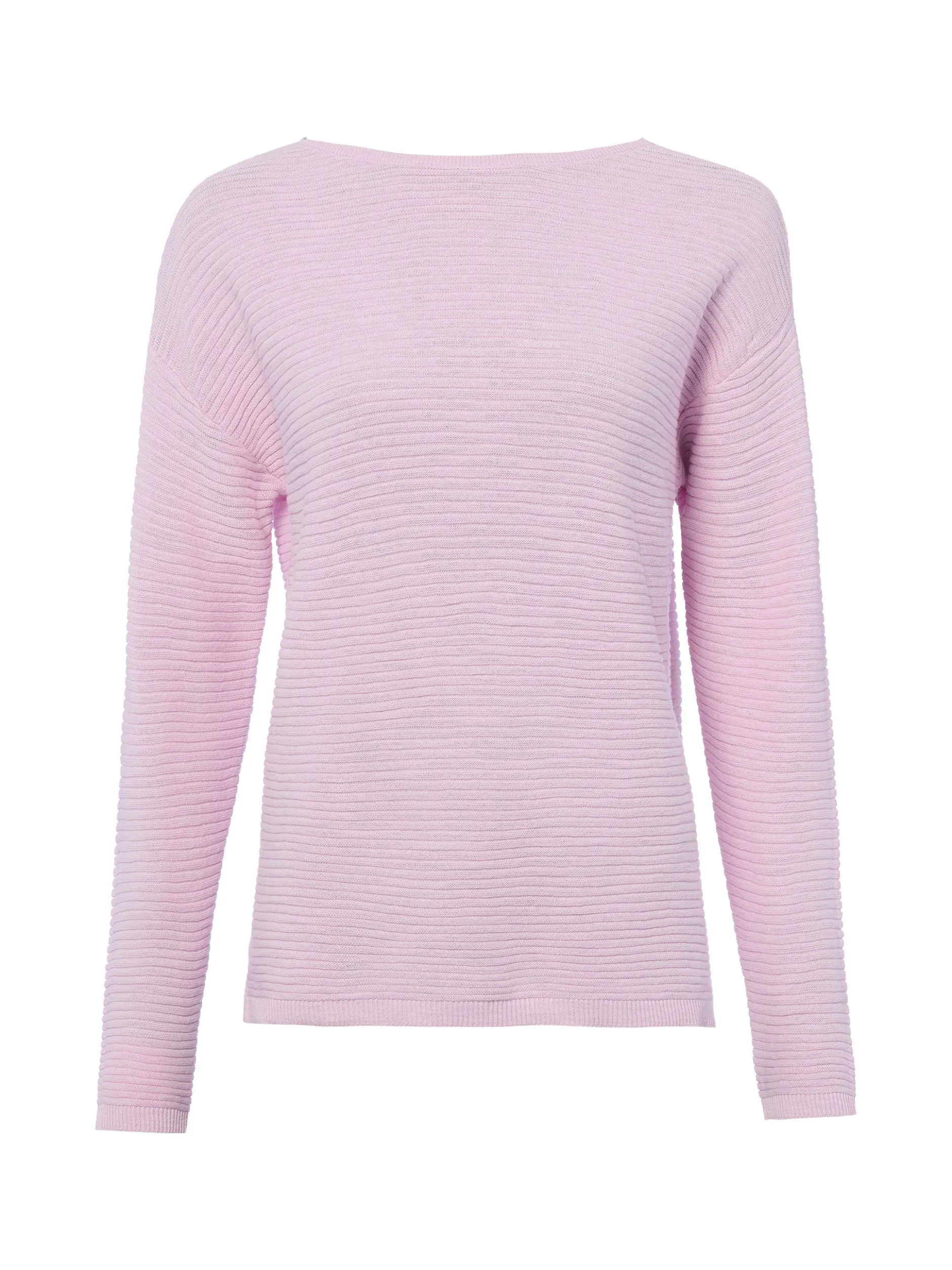 Franco Callegari Damen Strickpullover mit Leinen in rosa