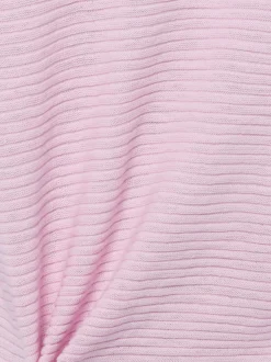 Franco Callegari Damen Strickpullover mit Leinen in rosa