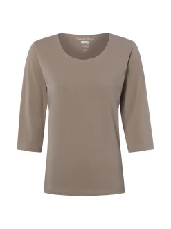 Franco Callegari Damen T-Shirt in taupe - Ärmel: 3/4 Arm
