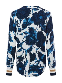 Franco Callegari Damen Tunikabluse in marine beige