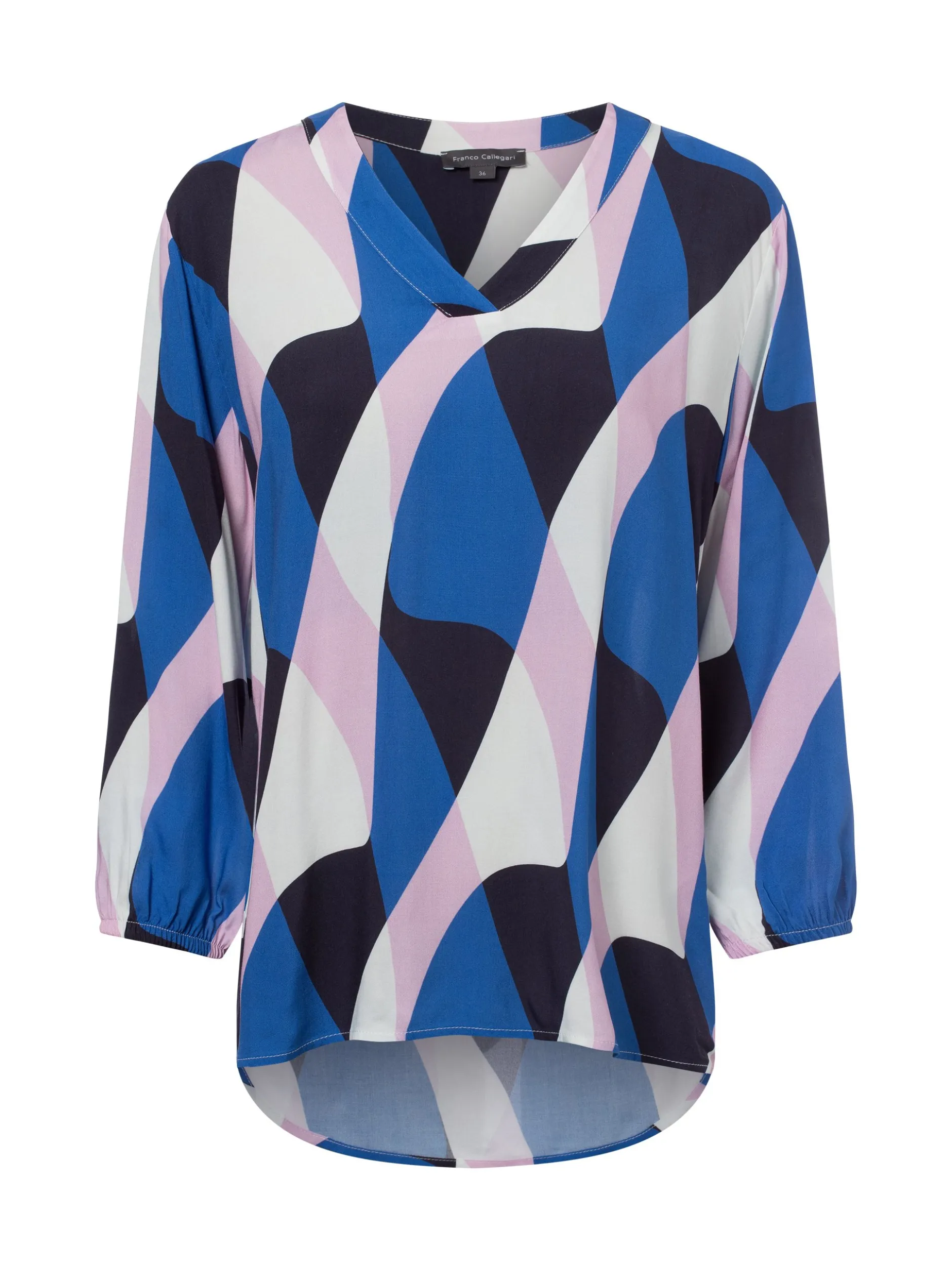 Franco Callegari Damen Tunikabluse - Lola in blau rosa