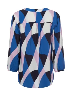 Franco Callegari Damen Tunikabluse - Lola in blau rosa