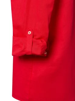 Franco Callegari Damen Tunikabluse mit Leinenanteil in rot