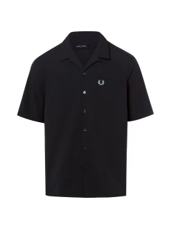 Fred Perry Herren Kurzarmhemd in anthrazit