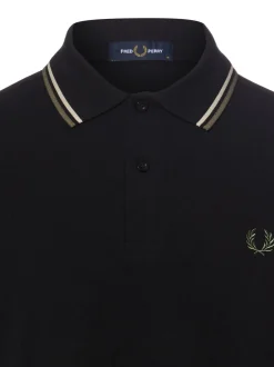 Fred Perry Herren Poloshirt in schwarz - Ärmel: kurzarm