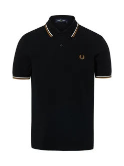 Fred Perry Herren Poloshirt in schwarz - Ärmel: kurzarm