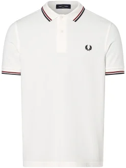 Fred Perry Herren Poloshirt in weiß - Ärmel: kurzarm