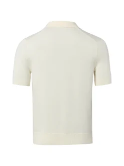 Fred Perry Herren Strick-Poloshirt in ecru
