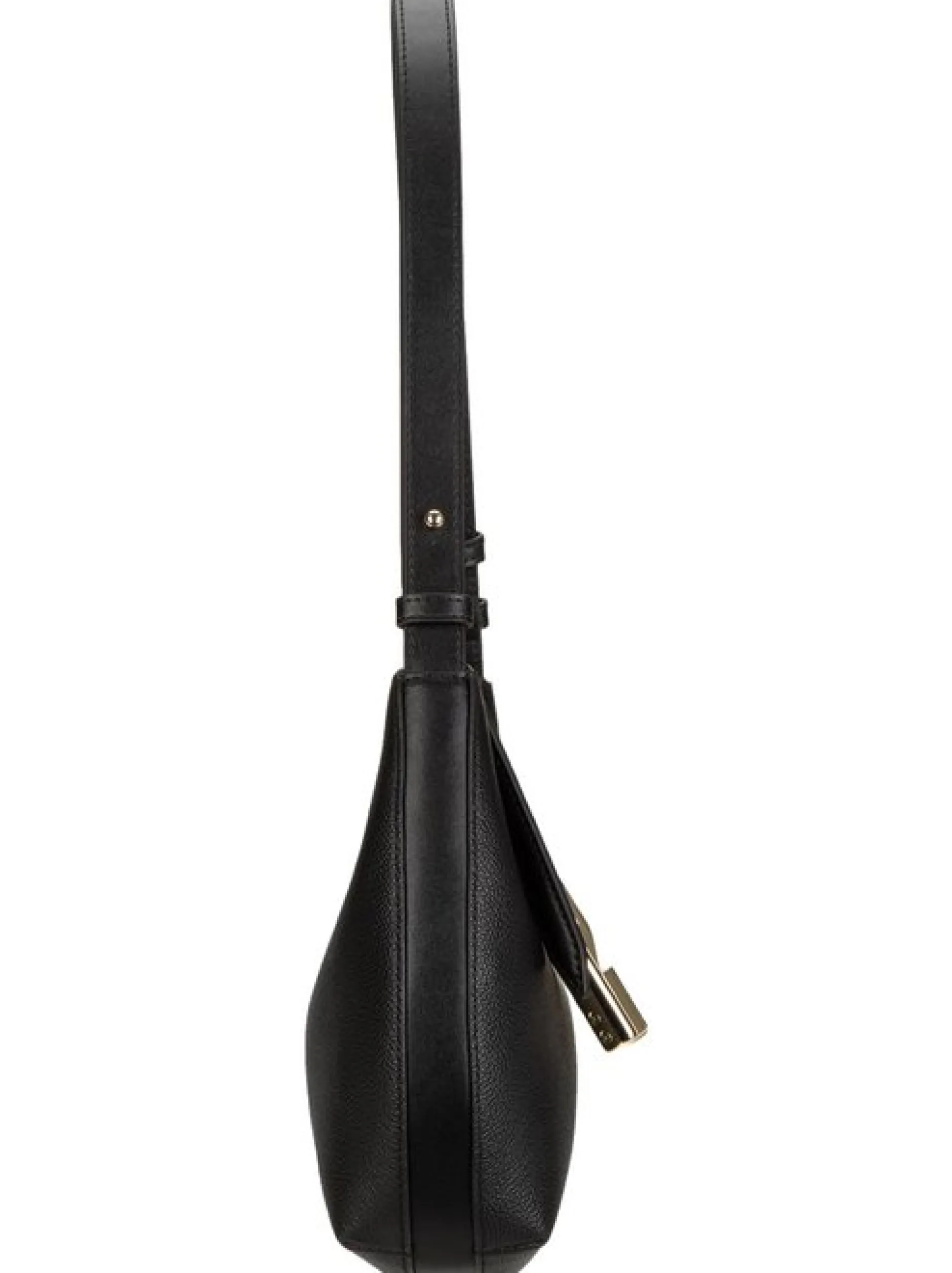 Furla Damen Schultertasche - Goccia Shoulder Bag in schwarz