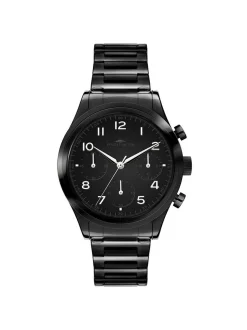 Fynch-Hatton Damen Armbanduhr - The Silver Chrono in schwarz