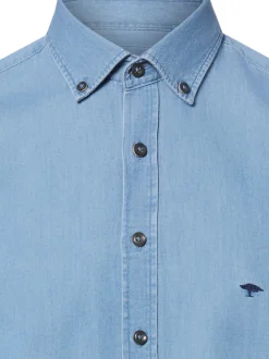 Fynch-Hatton Herren Jeanshemd in hellblau