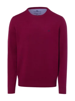 Fynch-Hatton Herren Strickpullover in himbeer