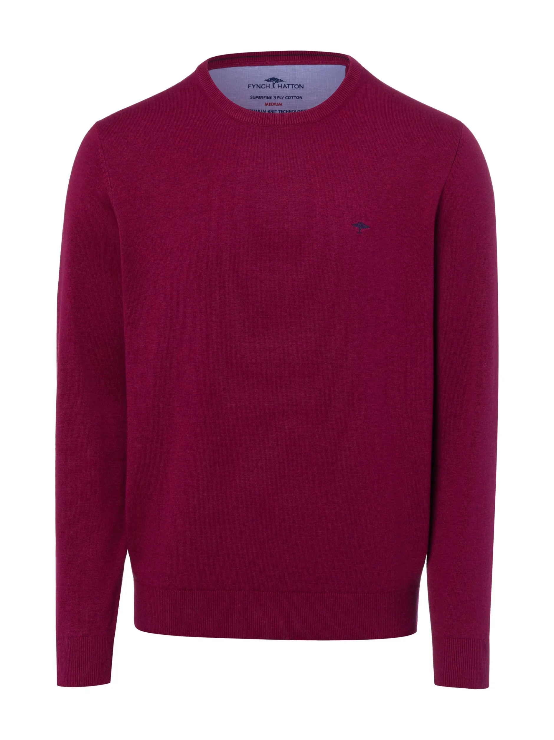 Fynch-Hatton Herren Strickpullover in himbeer
