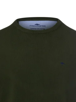 Fynch-Hatton Herren Strickpullover in tanne