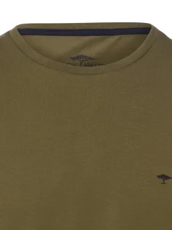 Fynch-Hatton Herren T-Shirt in oliv - Ärmel: kurzarm