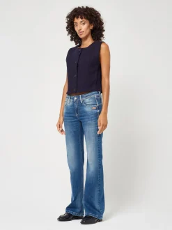 GANG Damen Jeans - 94AMELIE FLARED in blau - Länge: lang