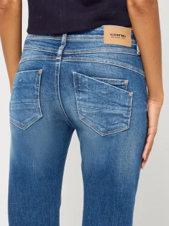 GANG Damen Jeans - 94AMELIE FLARED in blau - Länge: lang