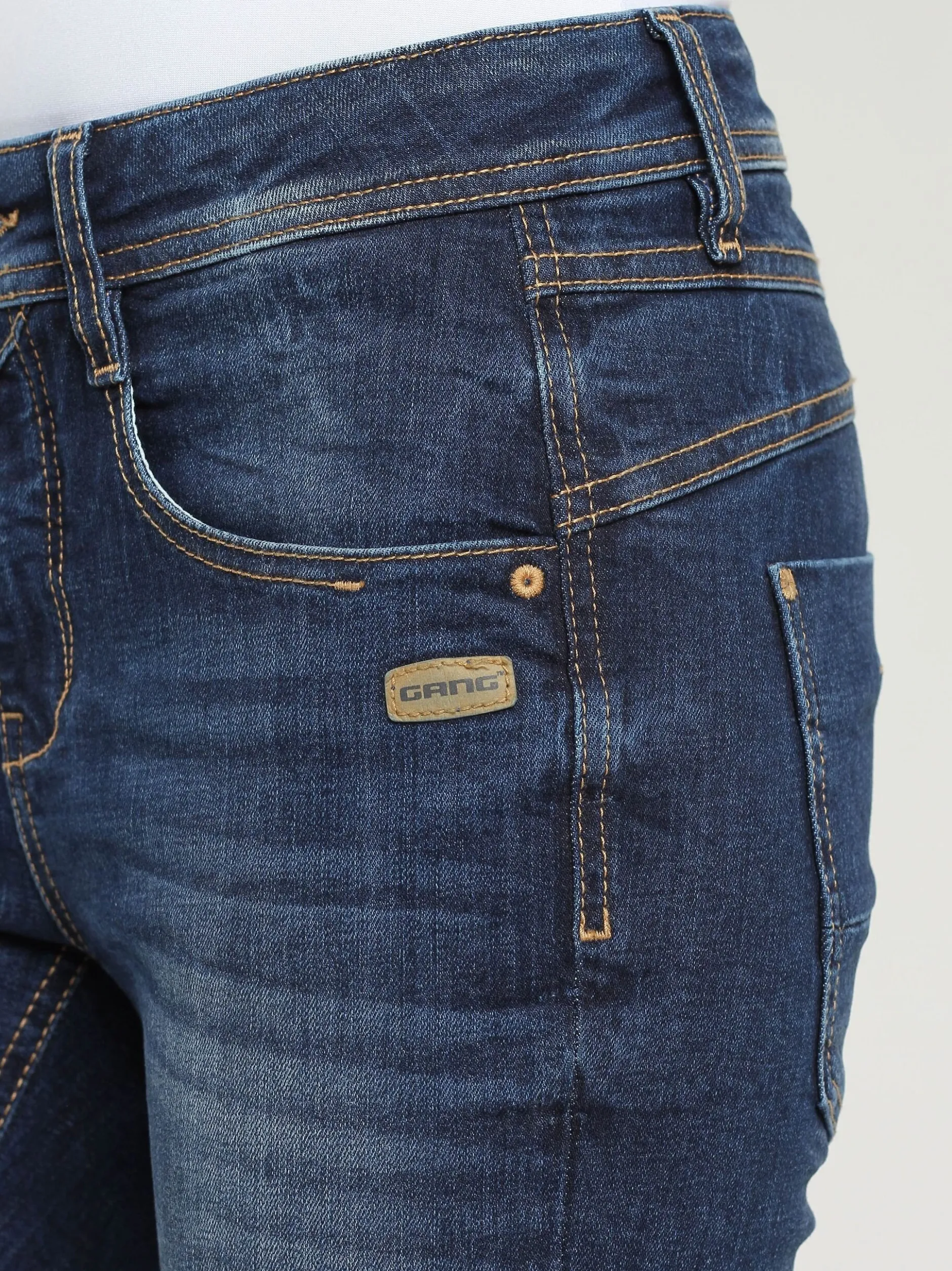 GANG Damen Jeans - 94AMELIE in blau - Länge: lang