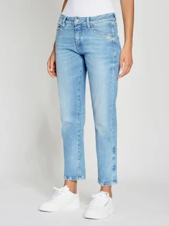GANG Damen Jeans - 94NADIA cropped in hellblau