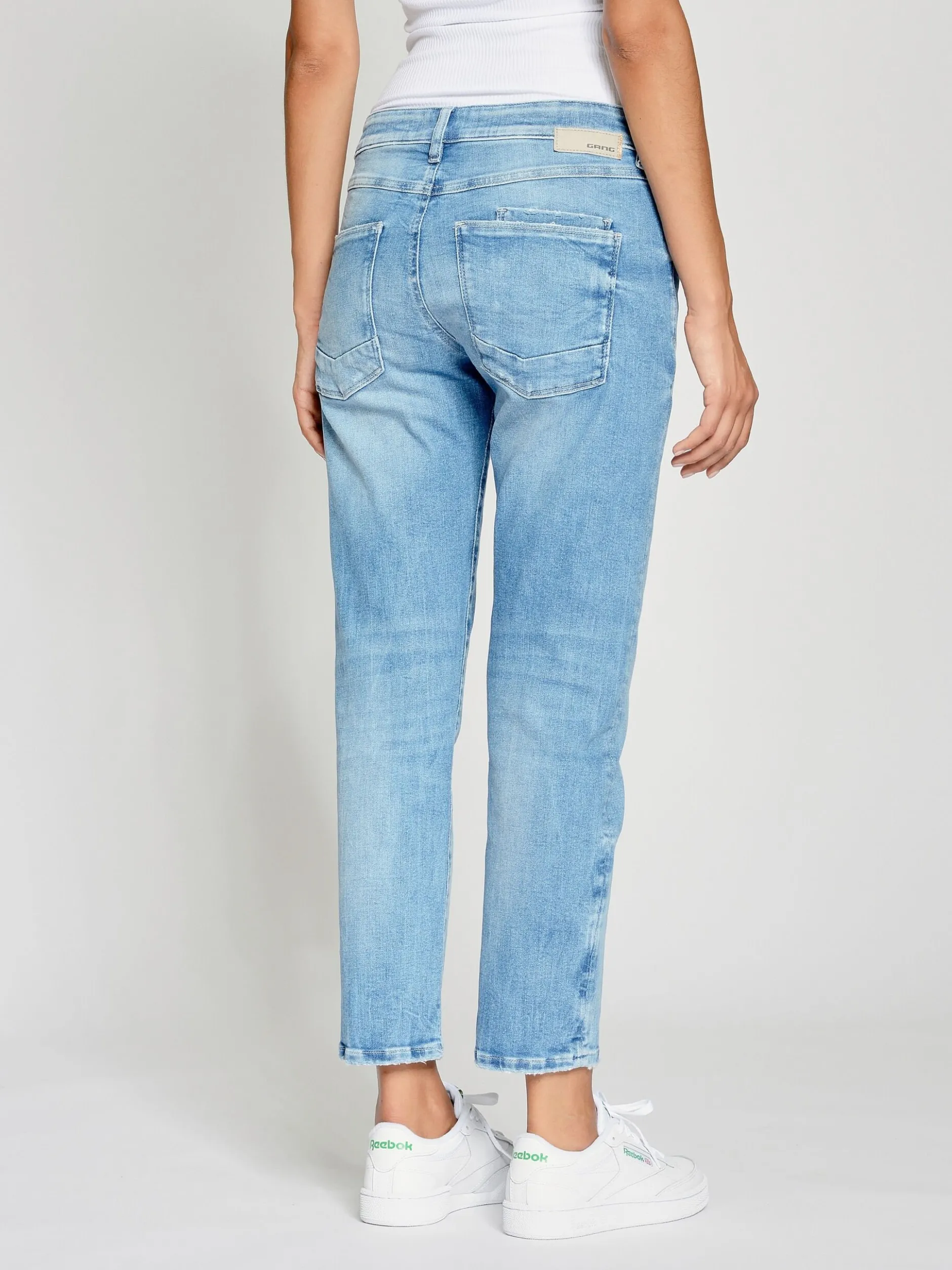 GANG Damen Jeans - 94NADIA cropped in hellblau